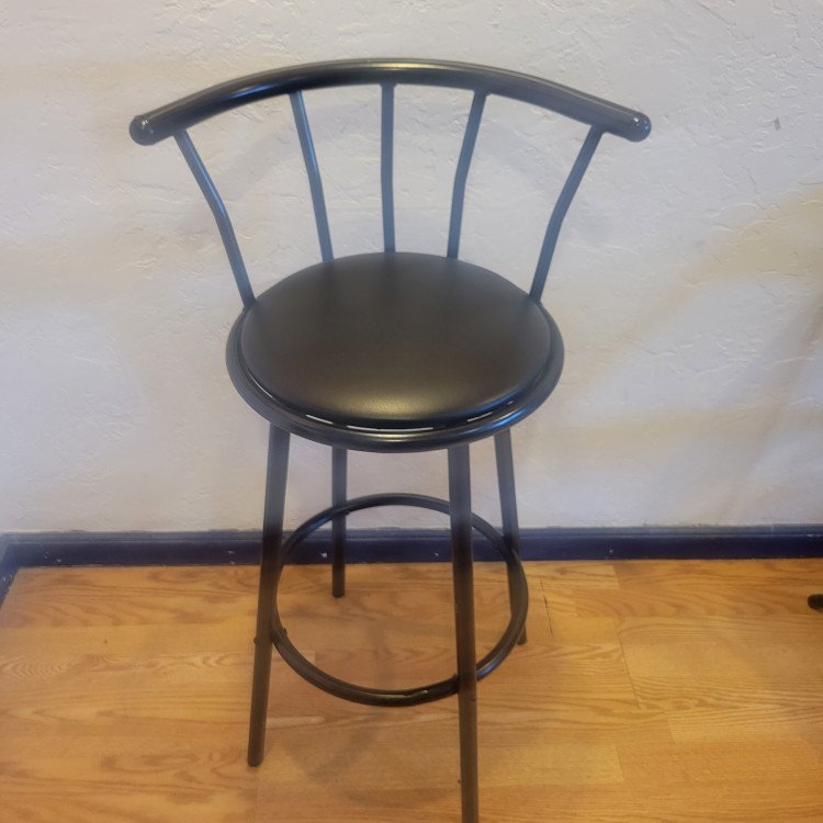 High boy steelback black chairs