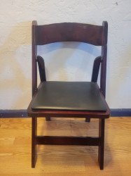 Wooden Padded folding chair brown