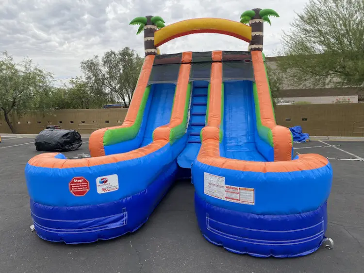 15ft Tropical Splash Double Lane Water Slide