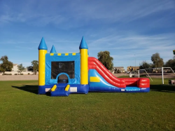 Castle Bounce Water Combo with Side Slide - Wet