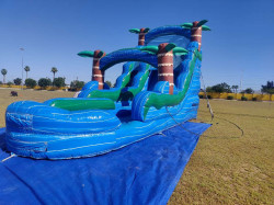 20ft20blue20tropical20rush20dual 1715191125 20ft Blue Tropical Rush Double Lane Dry Slide