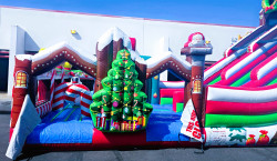 23ft Christmas Double Lane Tubing Slide - 3 in 1