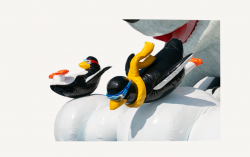 28ft Artic Plunge Polar Bear Dual Lane Slide