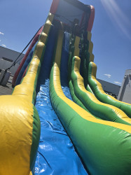 28ft Giant Dual Lane Water Slide with Pool