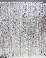 PIPE AND DRAPE 8’ X 8’  - Silver Big Payette sequin