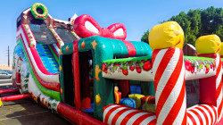 23ft Christmas Double Lane Tubing Slide - 3 in 1