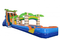 27ft Tropical Rush Dual Lane Water Slide