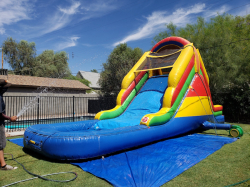 14ft Backyard Blue and Yellow Water Slide