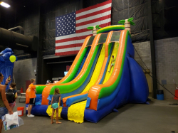 27ft Tropical Rush Dual Lane Dry Slide