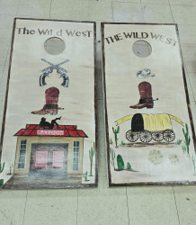Wild West Themed  Cornhole (2 Boards)