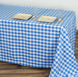90x132 White-Red Buffalo Plaid Checkered Linen