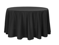 Black Polyester Linen 120