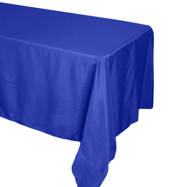 90x132 Royal Blue Polyester Linen