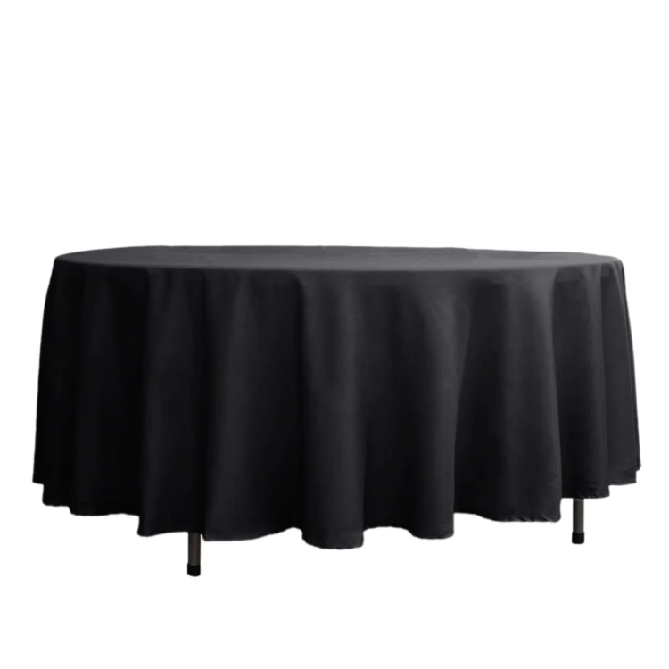 Black Polyester Linen 108