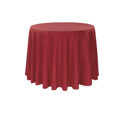120 Apple Red Polyester Linen