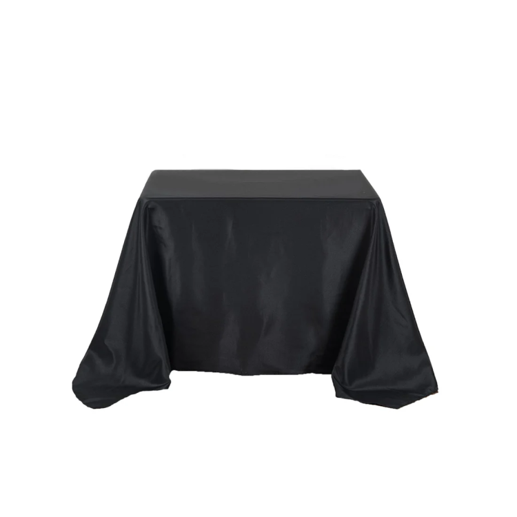 90x90 Black Square Polyester linen