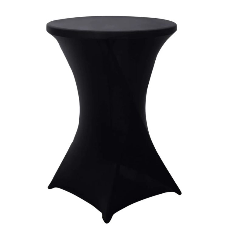 Black Spandex Cocktail Table Cover
