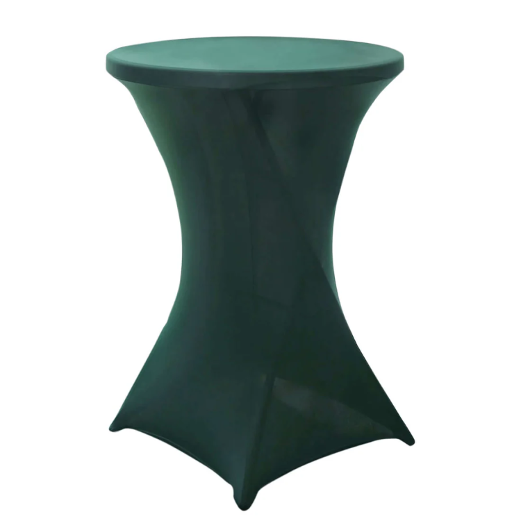 Hunter Emerald Green Spandex Cocktail Table Cover
