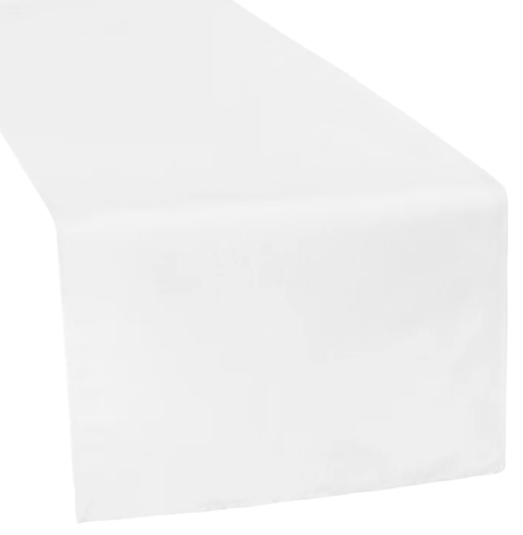 Polyester Table Runner - White