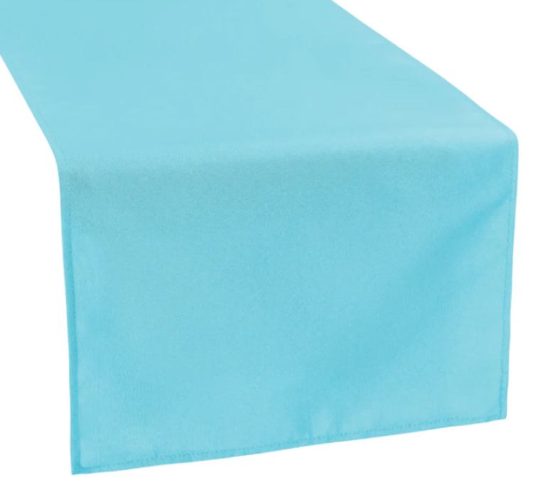 Polyester Table Runner - Aqua Blue
