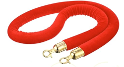Red Velvet Stanchion Rope